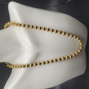 Vermeil heavy silver with gold covered estate beads choker N2921